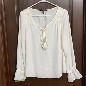 White House Black Market Cream Blouse